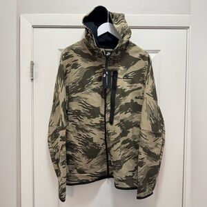 Nike Sportswear Tech Fleece Full Zip Camo Hoodie Mystic Stone